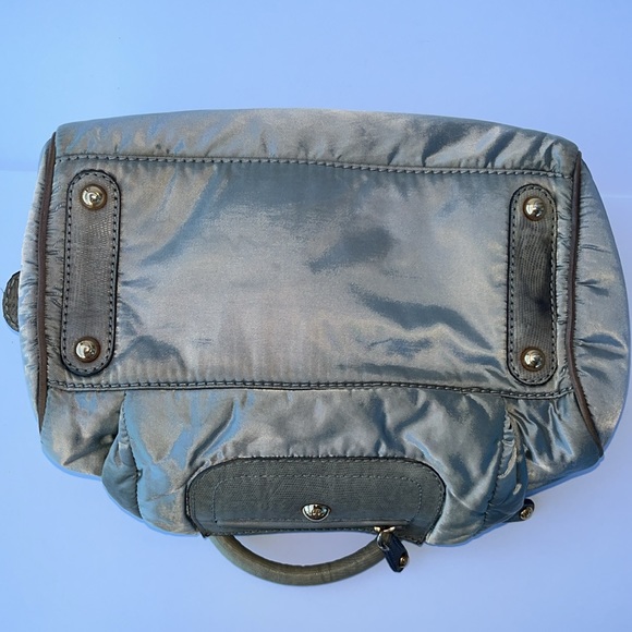 Authentic Vintage TOD’S Pashmy Small Satchel Handbag ~ In Grey Lizard/Nylon - Picture 11 of 16